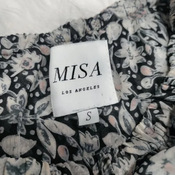 Misa Los Angeles Josephine Floral One-Shoulder Ruffle Mini Dress Size Small - Picture 9 of 14